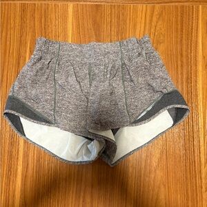 Lululemon Athletica Gray Athletic Shorts with Heathered Design